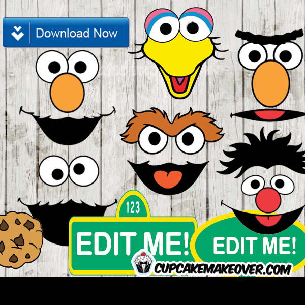 sesame-street-printable-faces-signs-instant-download-cupcakemakeover