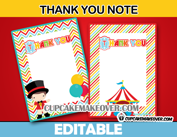 circus-editable-thank-you-cards-instant-download-cupcakemakeover