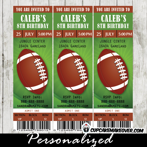 football-ticket-party-invitations-brown-and-green-sports-birthday
