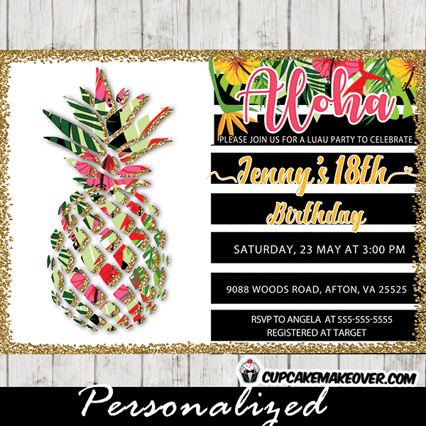 pineapple-birthday-invitations-tropical-floral-luau-cupcakemakeover