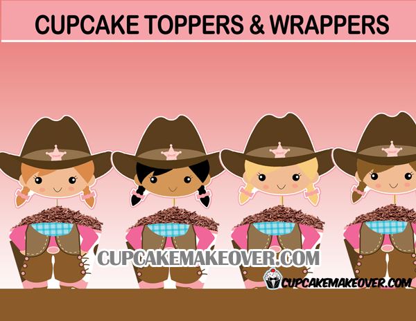 cute cowgirl birthday cupcakes