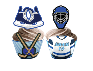 hockey cupcakes