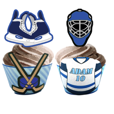 hockey cupcakes