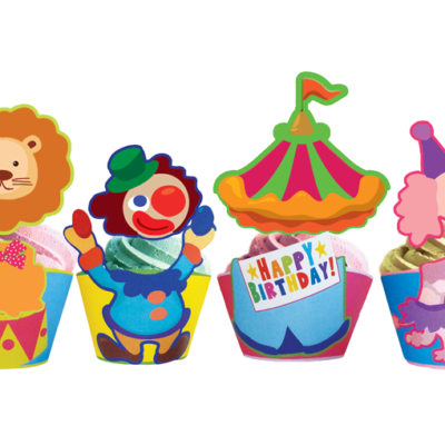 carnival cupcake toppers
