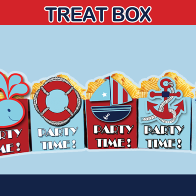 nautical popcorn box