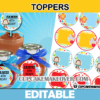 cute editable circus toppers tags