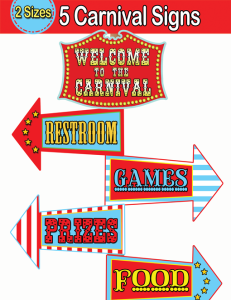 welcome circus party signs