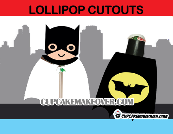 cute batman superhero lollipop cape mask