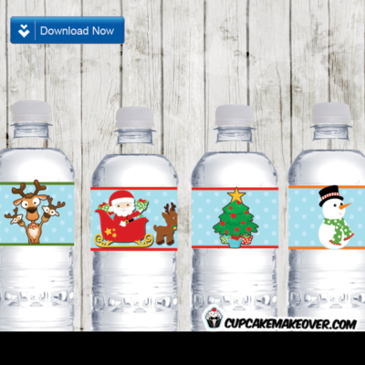 printable christmas bottle labels decorations