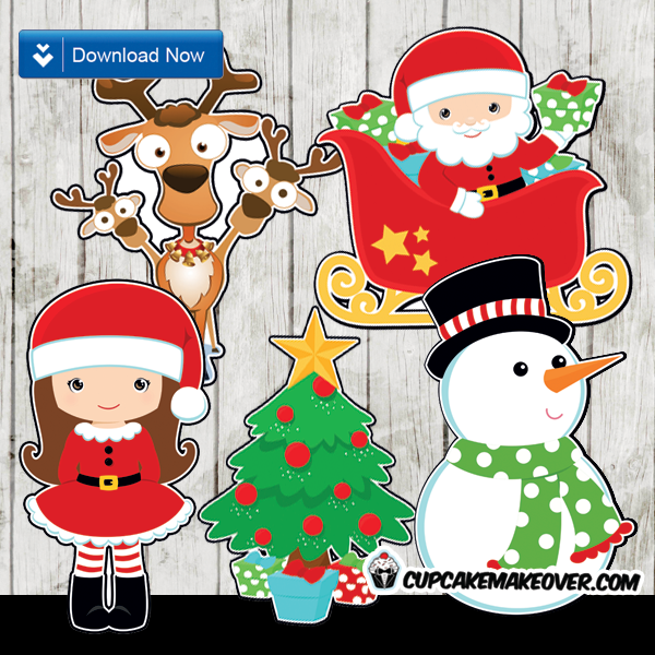 Christmas Centerpieces Printable Decorations INSTANT DOWNLOAD Cupcakemakeover