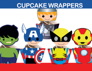 superhero ironman hulk cupcakes