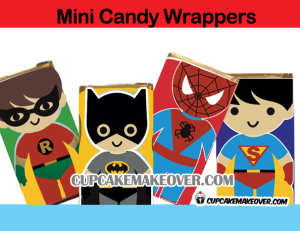 superhero mini candy wrappers