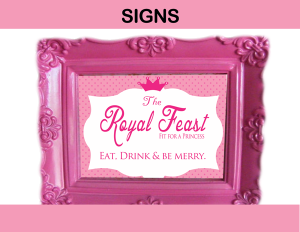 princess baby shower party sign