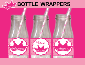 bottle labels pink princess