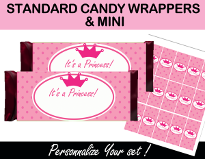 candy wrappers pink princess