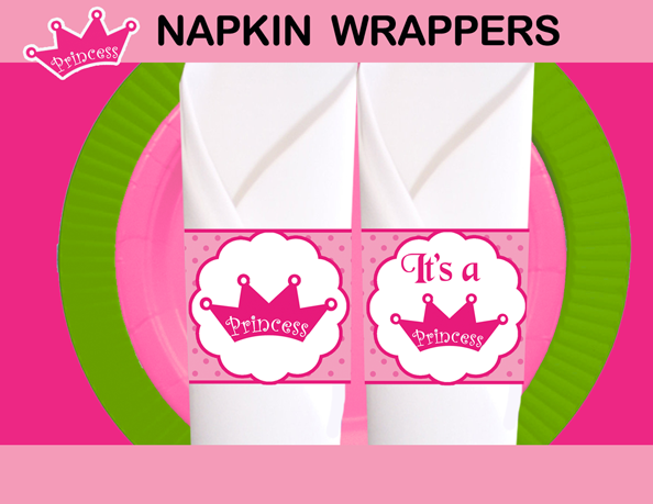 pink princess napkins