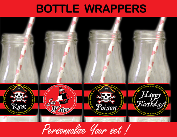 pirates bottle labels