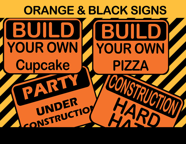 construction birthday signs