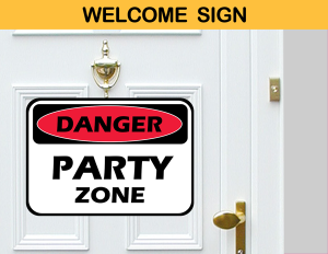 party welcome sign