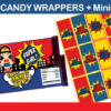 super hero wonder woman candy wrappers