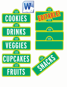 editable food labels