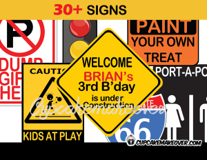 printable construction party signs