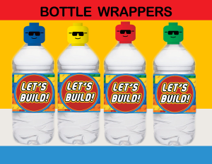 lego bricks bottle labels