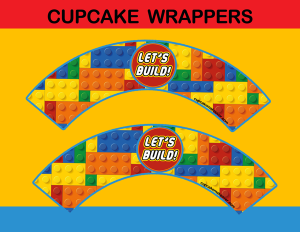 lego bricks cupcake wrappers