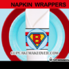 baby boy super hero napkin rings
