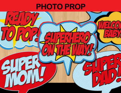 Superhero Baby Shower Package - INSTANT DOWNLOAD - Cupcakemakeover