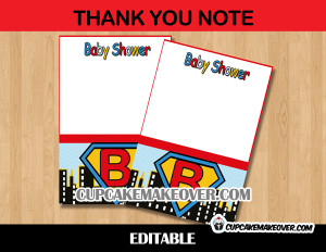 super baby thank you notes
