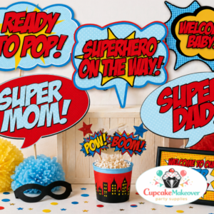 superhero photo props, baby shower photo booth props, ready to pop baby shower, printable photo props, superhero baby shower decor, comic style party props, baby shower signs props, photo booth party decor