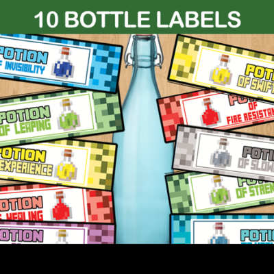 8bit potion labels printable