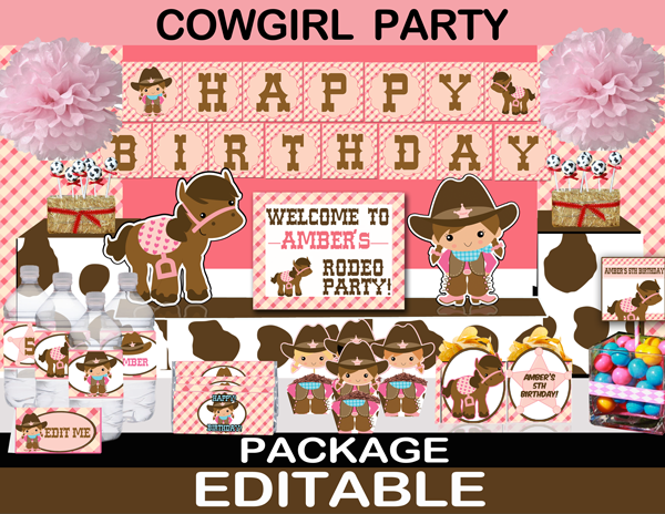 western cowgirl party package