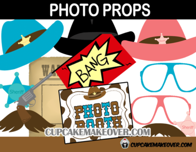 Wild West Cowboy and Cowgirl Photo Booth Props - INSTANT DOWNLOAD ...