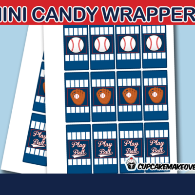 sports baseball game mini candy labels