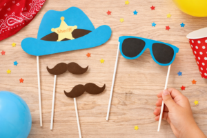 prop and photo booth birthday