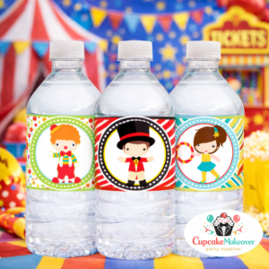 Personalized Circus Birthday Favor Labels