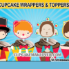 cute carnival circus cupcake toppers wrappers printables