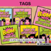 comic book super hero favor tags stickers labels