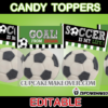 Editable printable soccer favor bag toppers