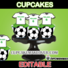 soccer team jersey toppers cupcakes