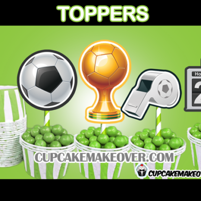 soccer toppers cake decor