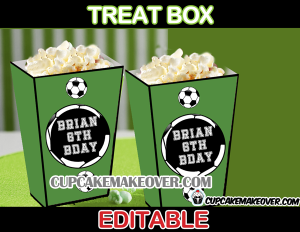 world cup soccer popcorn box treats
