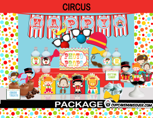 carnival birthday supplies package printables