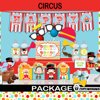 carnival birthday supplies package printables