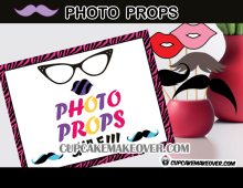 fun mustache girl tween photo props