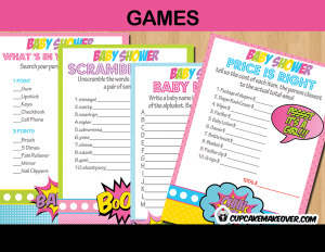 comic super girl baby shower games
