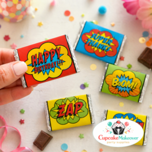 mini candy wrappers, candy favor bags, party favor bags, birthday favors, candy wrappers printable, mini chocolate wrappers, favor bags birthday, party treats, candy table decor