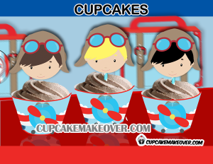 cute aviator cupcakes boys